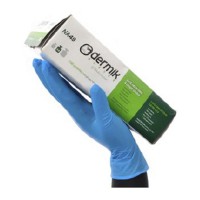 LUVA DESCARTÁVEL NITRILO AZUL S/ PÓ NA48